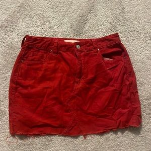 Red size 27 Pacsun Cordaroy Skirt
